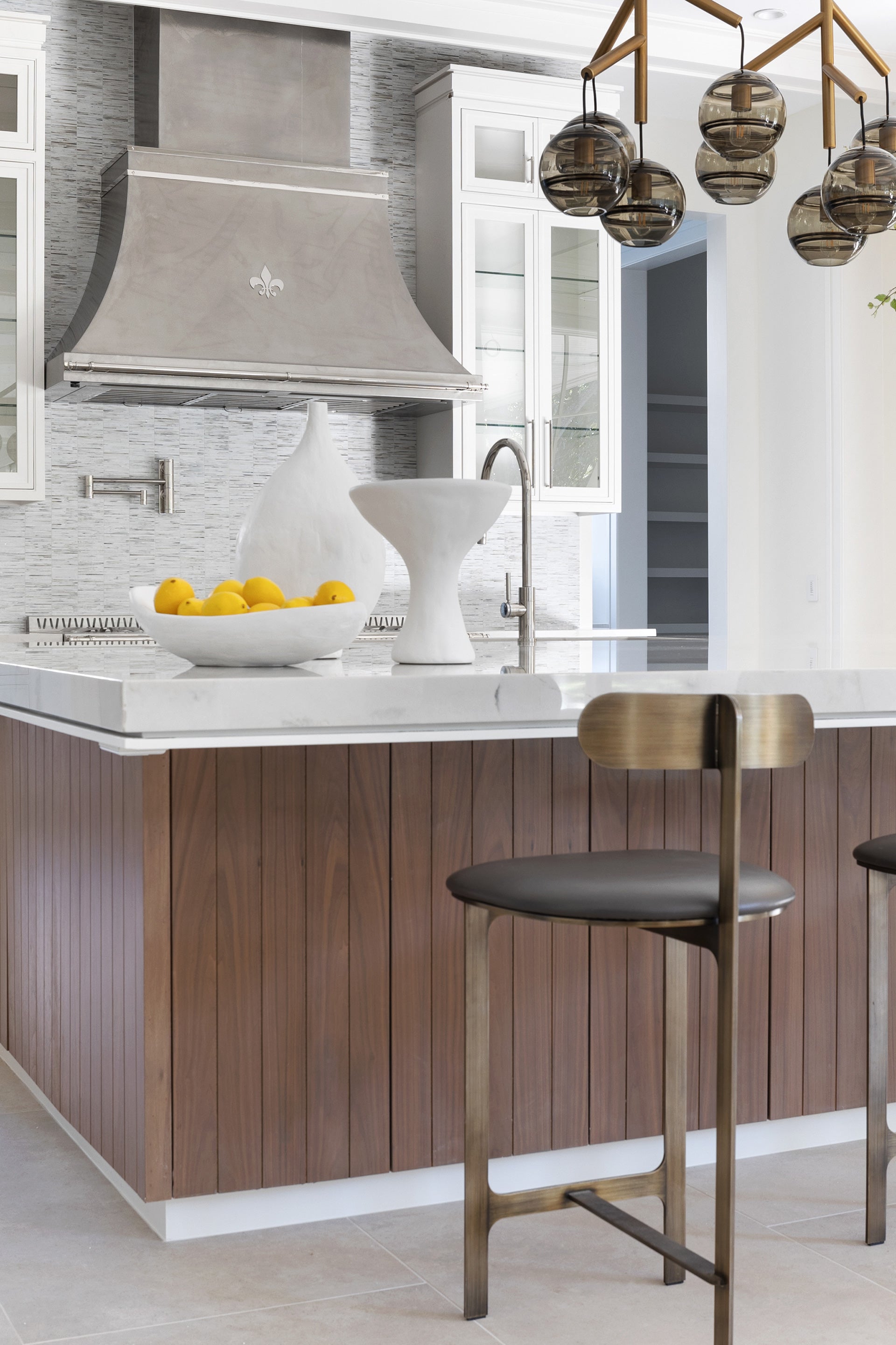 custom kitchen ranges with white cabinets